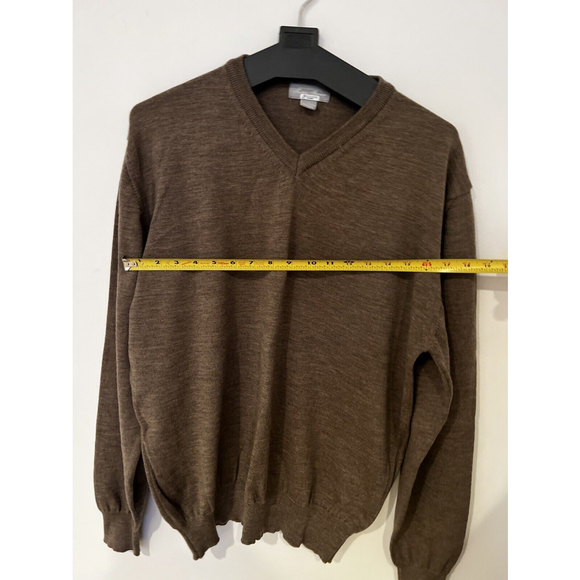 Toscano Firenze 100% Merino Wool Brown Jacket Size C Large Made In Tunisia - Picture 4 of 6